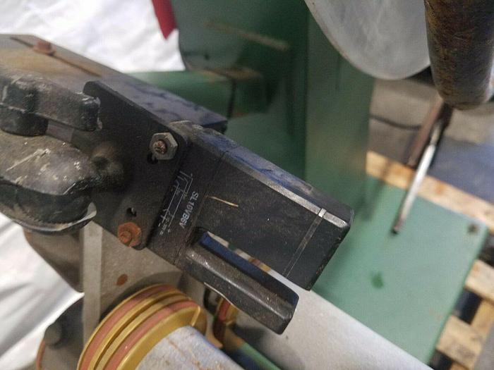 Used PA Industries Motorized Stock Material Payoff Reel Feed to Press