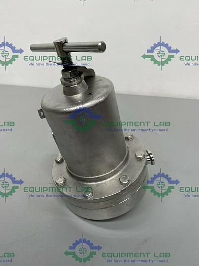 Used Steriflow 95 Stainless Steel Pressure Regulator w/ 3/4" Sanitary Fittings