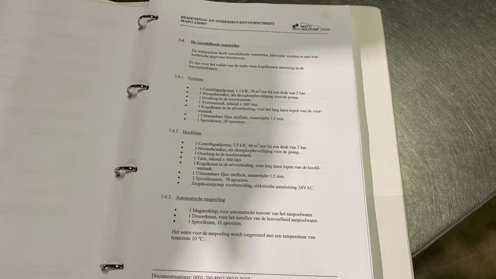 Used Mafo crate-washer