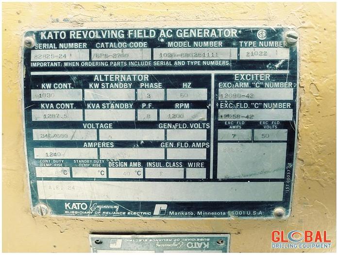Used Item 0902 : Kato Engineering 1030KW Generator