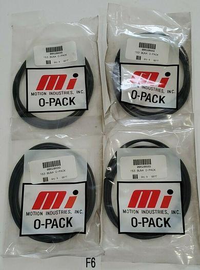 *NEW* LOT OF 4 BAGS (5 Rings/Bag) Motion Industries 153 Buna O-Packs + Warranty!