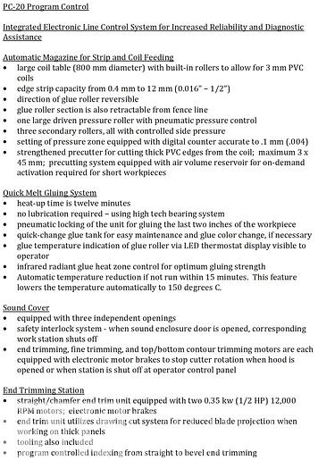 Used 2010 Brandt Ambition 1650 Edgebander