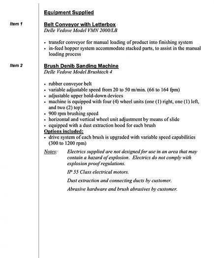 Used Cefla UV Profile Spray Line