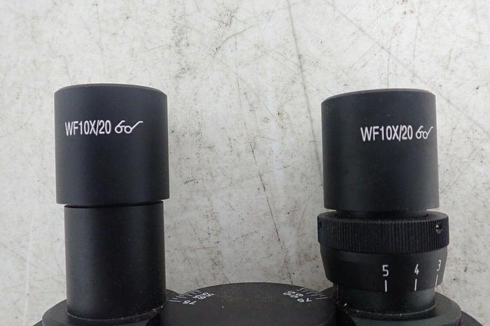 Used Unmarked Trinocular Microscope Head with 2 Eyepieces WF10X/20