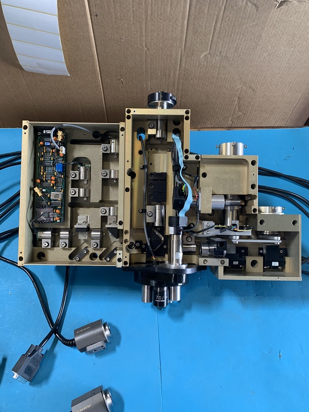 Used Biorad Microscope Objective Assembly with Two Cameras Quaester Q7