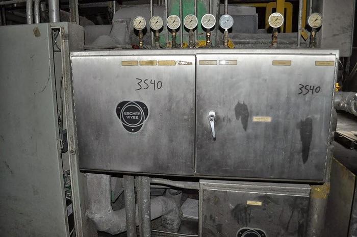 Used 171" (4.34M) SULZER ESCHER WYSS 2-ROLL CALENDER, NIPCO & TRI PASS ROLLS REF (PM 2)- PENDING