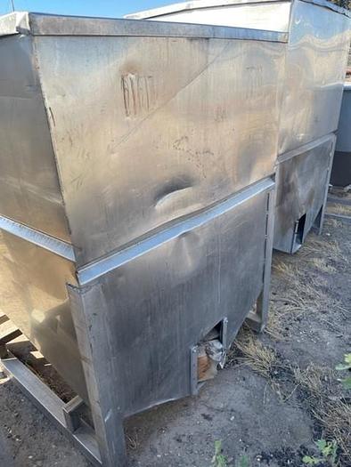 Used Stainless Steel Hopper Tank with Stainless Steel Lid
