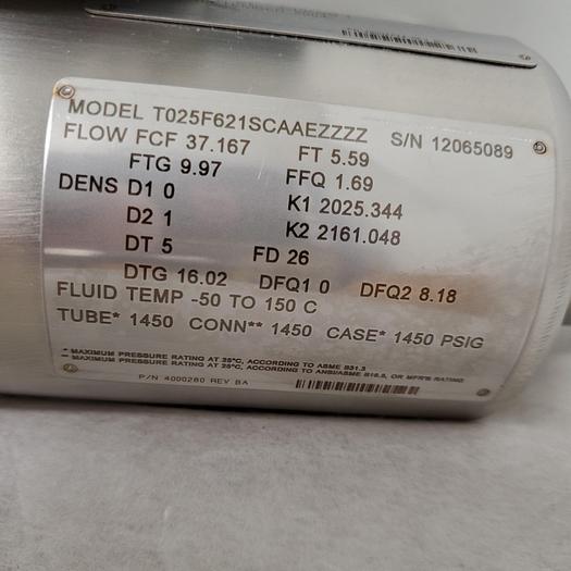 Used Micro Motion Mass Flow Calibrator Sensor