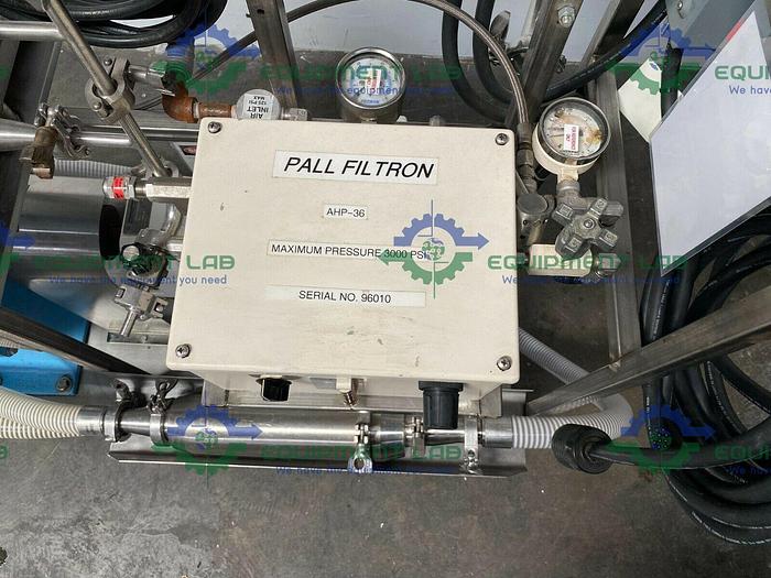 Used Tangential Flow Filtration SS Skid w/ Waukesha 130-U2C Pump & Pall Centrasette