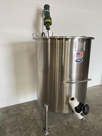 Used T&C  T-201 800 Liter Stainless Steel Mixing Tank w/ Agitator and Load Cells