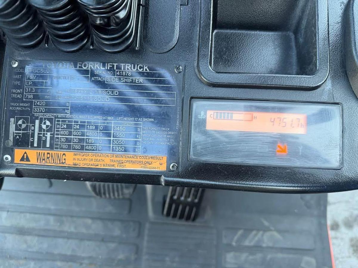 Used Toyota 8FGCSU20 4,000 lb