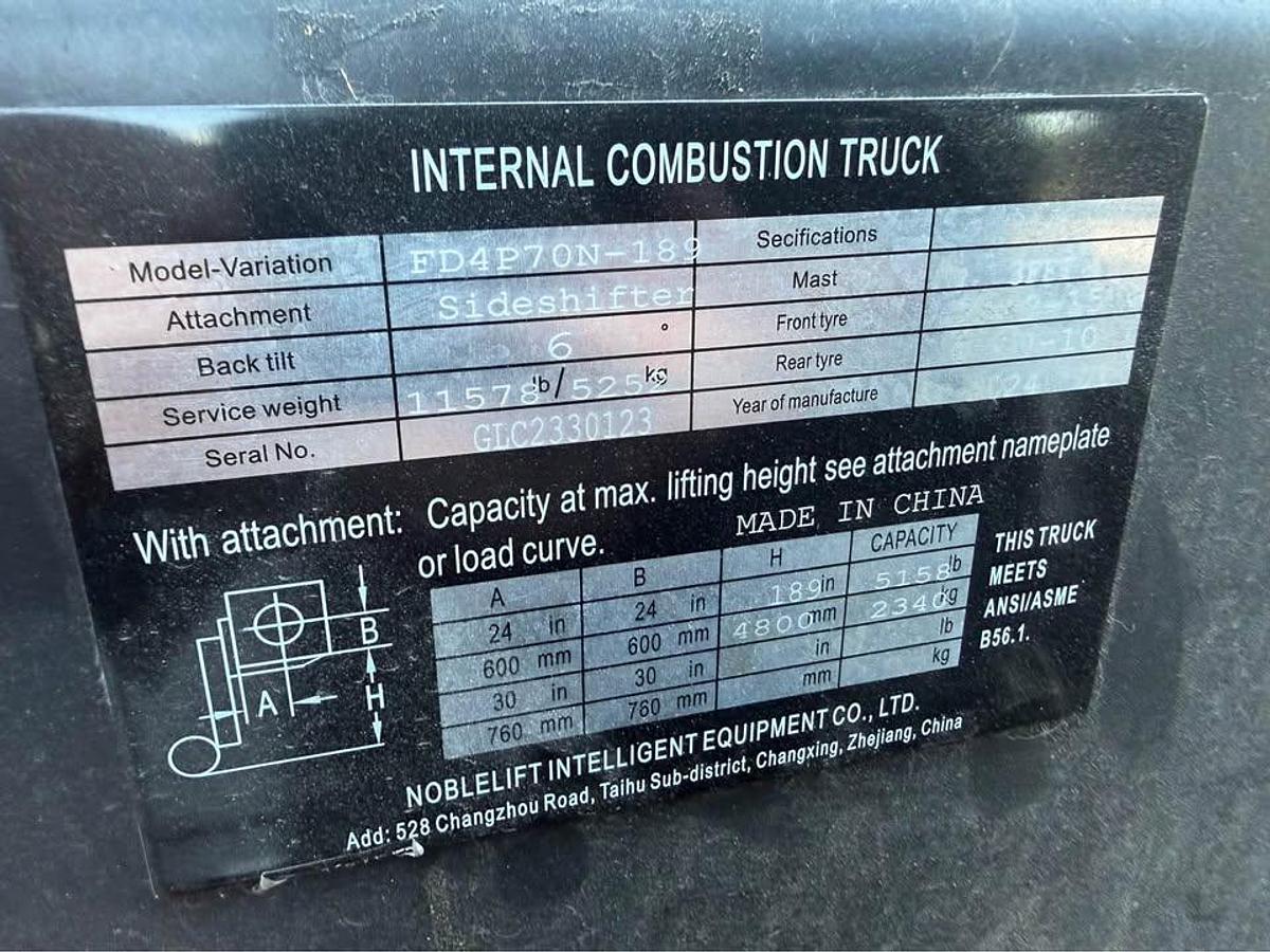 7,000 lb Diesel Forklift