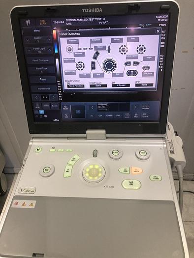 Gebraucht Toshiba Viamo Ultraschallsystem mit 1x Sonde auf Trolley