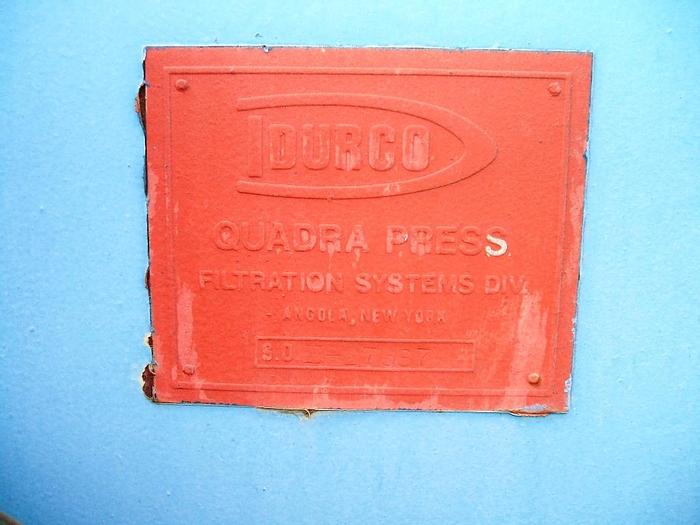 Used Filter, P&F, 36" X 36", PPL, Durco, (16) Plates, Recessed, #S736309