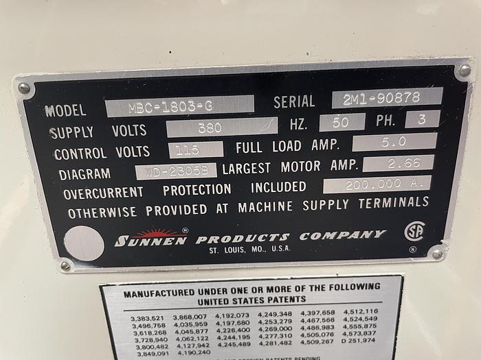 Gebruikt Sunnen hoonmachine MBC-1803-G