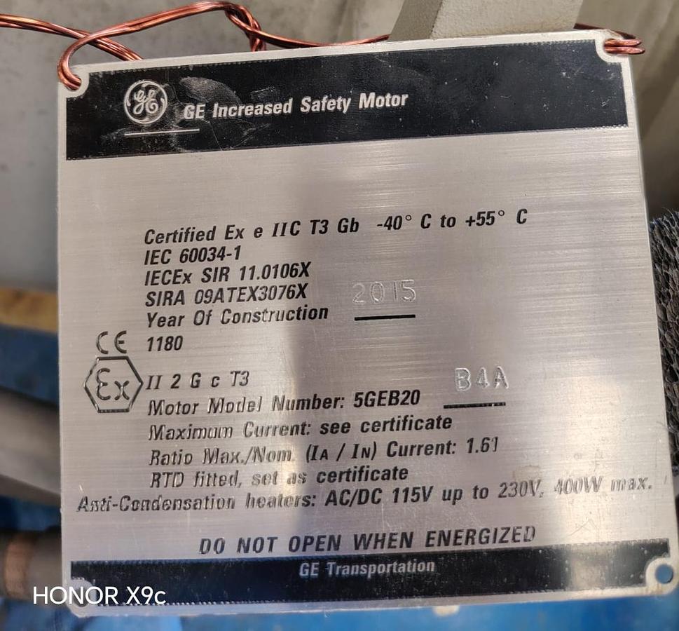 Refurbished AC Motors GE Drilling Drives 5GEB20B4A