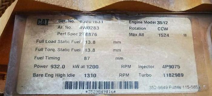 Caterpillar 3512
