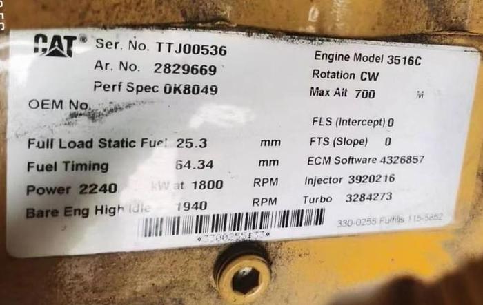 Caterpillar 3516C New marine propulsion engines