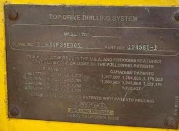 Used 2014 Varco TDS8S