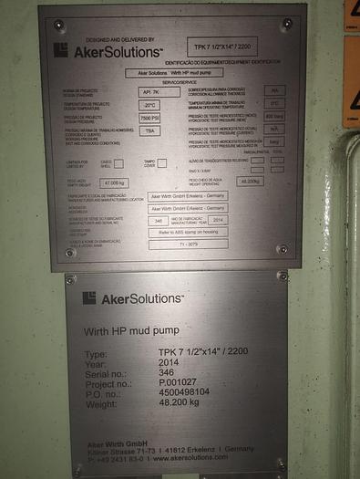 2014 Aker Solutions TPK 7 1/2" x 14" / 2200