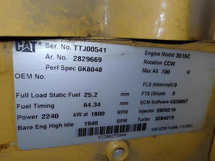2015 Caterpillar 3516C