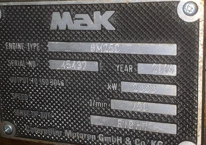 Mak 8M25C Marine propulsion engines New with ABS class certificate, 2 units