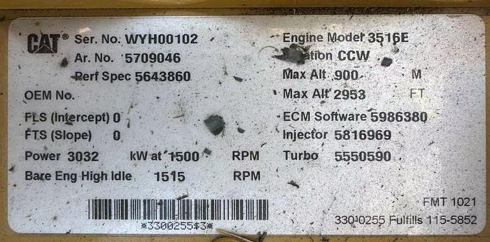 2020 Caterpillar 3516E