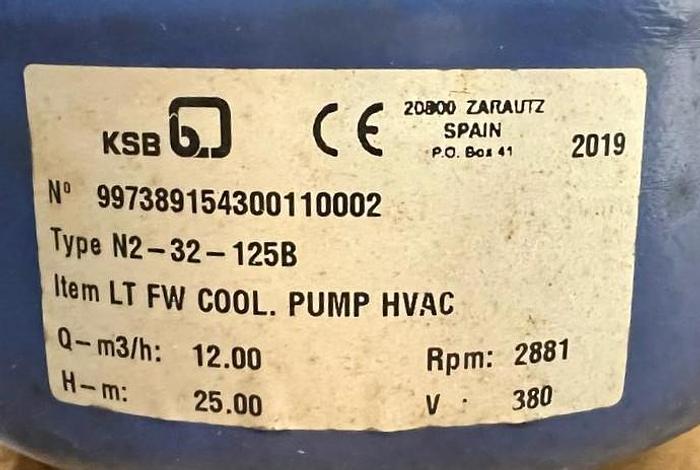 KSB marine pumpss New 2019 built.