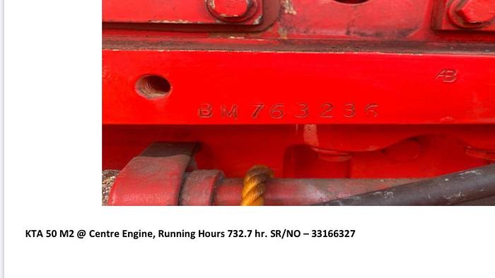 Used Cummins KTA50-M2 marine engines very low hours.
