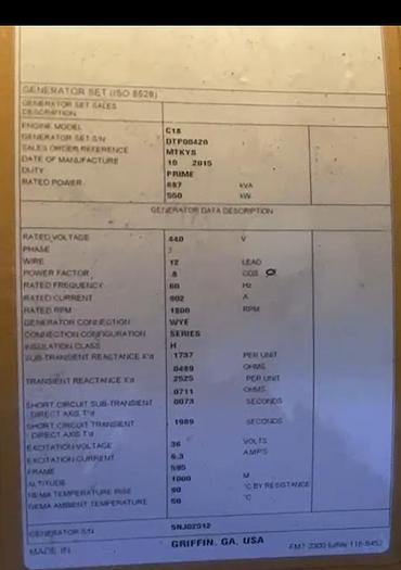 Caterpillar  C18 New/Unused marine generator sets with class certificates