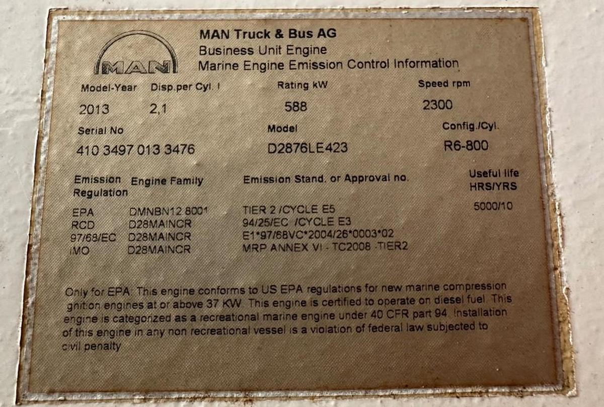 MAN D2876LE423 Marine Engines New
