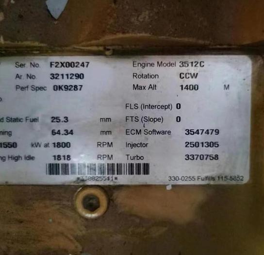 2012 Caterpillar 3512C