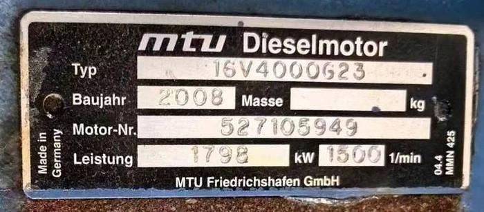 Used 2006 MTU 16V4000G23