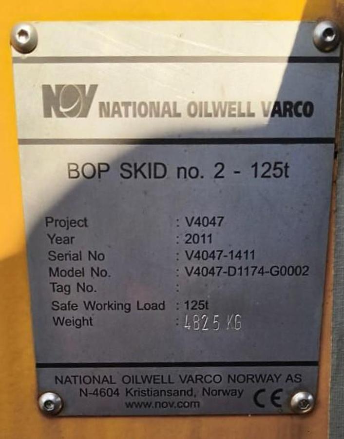 Used 2011 National Oilwell Varco BOP Skid