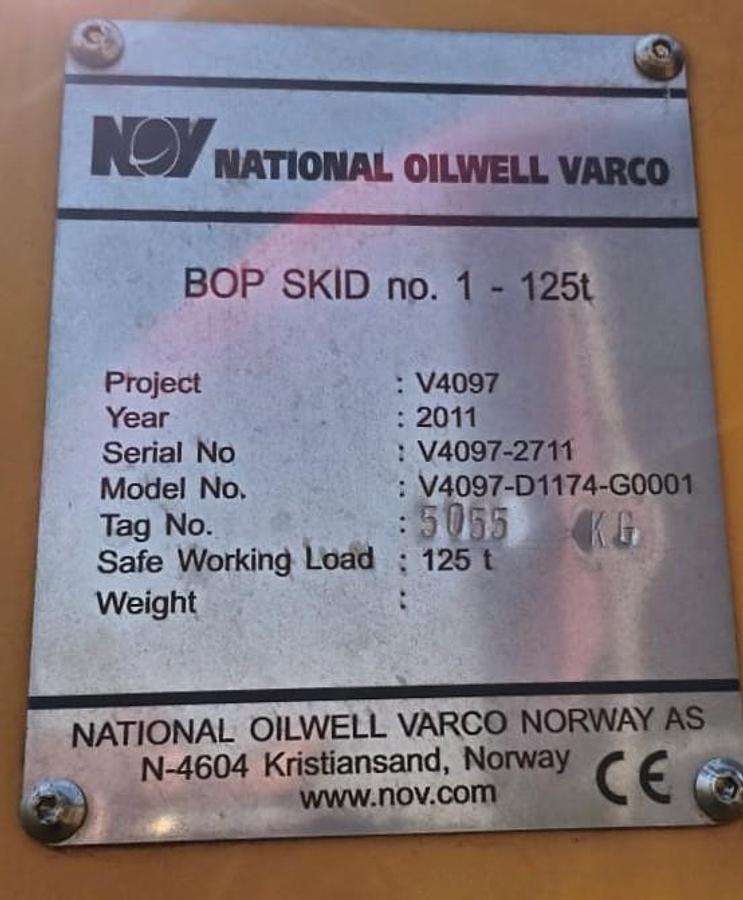 Used 2011 National Oilwell Varco BOP Skid