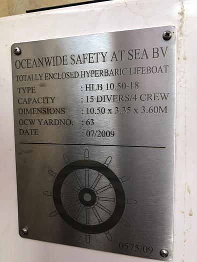 Rescue boat enclosed New with Davit