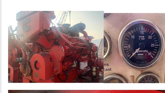 Used Cummins KTA50-M2 marine engines very low hours.