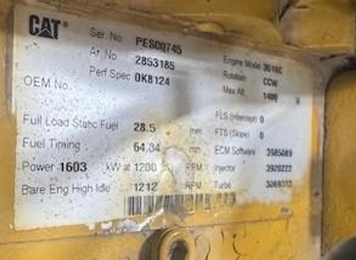 Used 2012 Caterpillar 3516C-HD