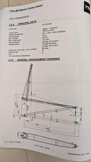 TTS-LMG Marine Cranes GmbH KL 30t-26m New  / Unused