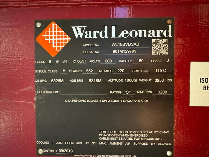 Used Ward Leonard Electric motors WL16BVDSAB