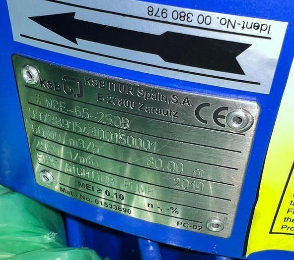 KSB marine pumpss New 2019 built.
