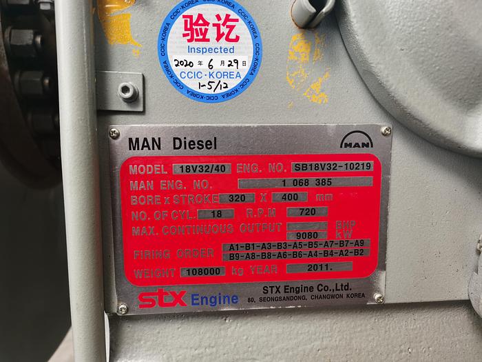 MAN STX 18V32/40 HFO or MDO generators New