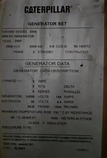Used 2005 Caterpillar 3516