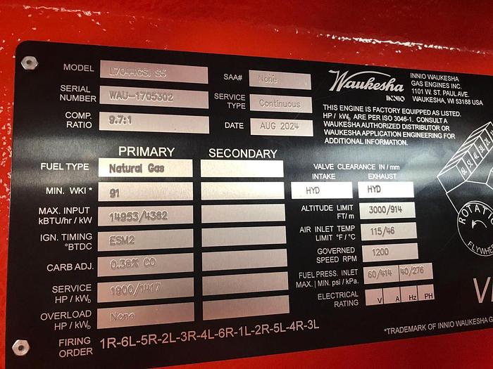 2024 Waukesha Gas Engines Inc L7044GSI