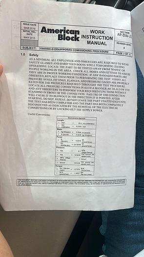 A.C. Drawworks American Block 3580