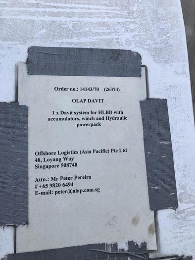 Rescue boat enclosed New with Davit