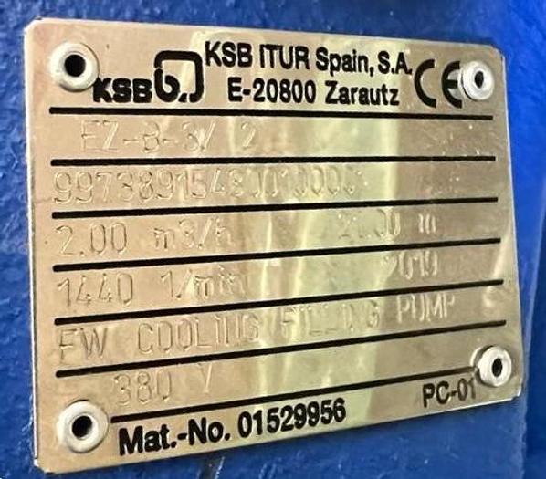 KSB marine pumpss New 2019 built.