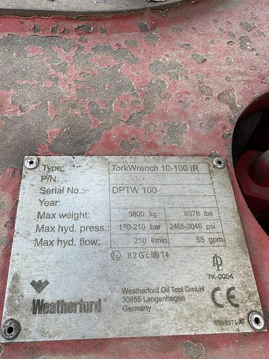 Used Weatherford TorkWrench 10-100 IR