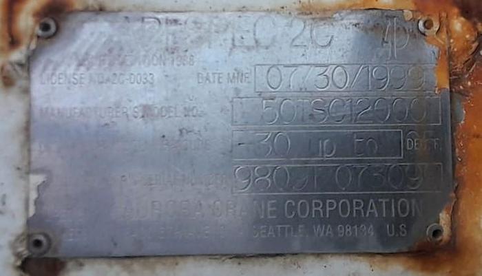 Used Marine Telescopic 10 Ton Crane Aurora 50TSC12000