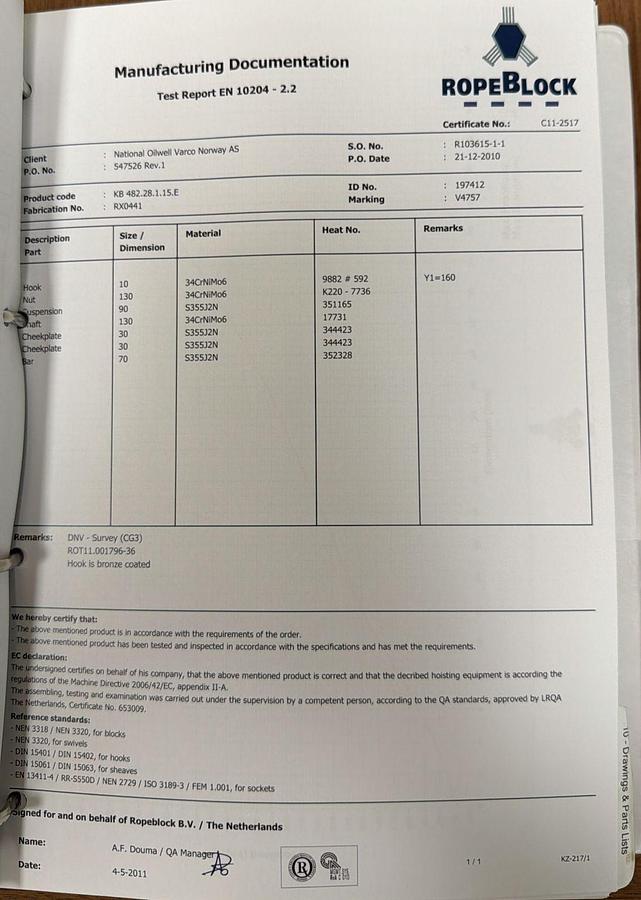 Used 2011 National Oilwell Varco Knuckle Boom Crane